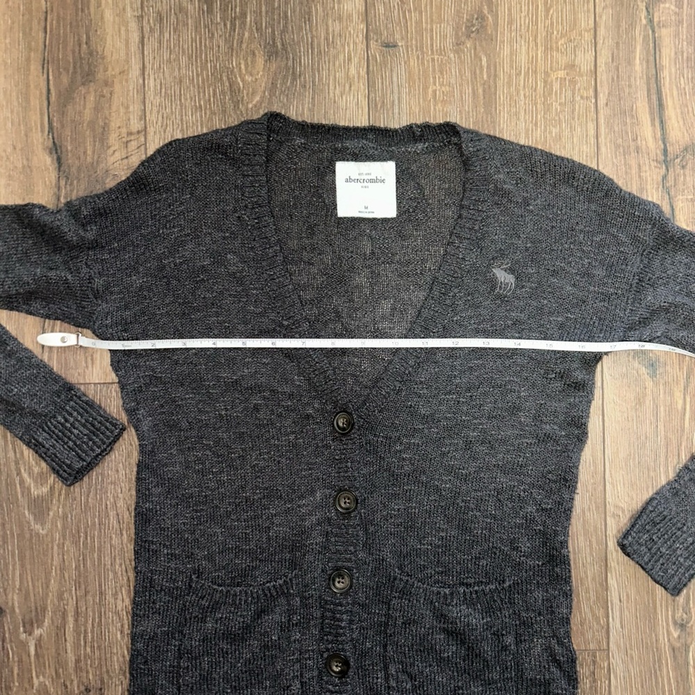 Vintage Abercrombie & Fitch Charcoal Cardigan - Picture 5 of 15